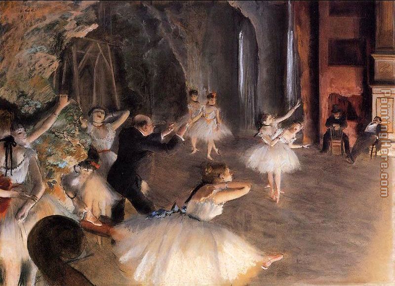 Edgar Degas The Rehearsal on Stage